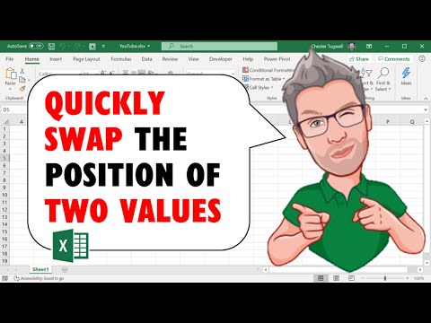 Quickly Swap the Position of Two Values in Excel