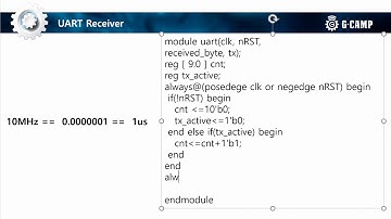 (온라인 워크숍 27강) [Verilog 강의 27강] UART Receiver 1