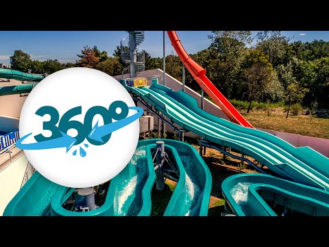 [360° VR] Outdoor Slides at Epervière Water Park Valence in Virtual Reality!