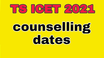 ts icet counselling dates 2021