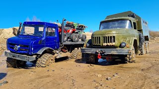Soviet technology is INVINCIBLE! ... Comparative test ZIL 131 and UNIMOG 6x6 ... RC OFFroad