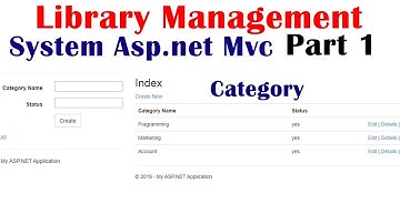 Library management system Asp.net Mvc part 1