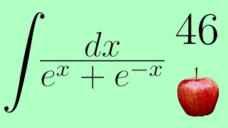 Integral of 1/(eˣ + e⁻ˣ) - Integration by Substitution, Calculus 2