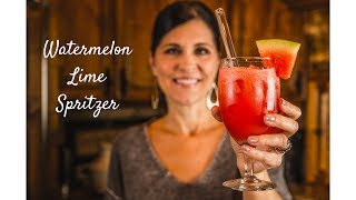 Watermelon Spritzer Infused With Lime Essential Oil