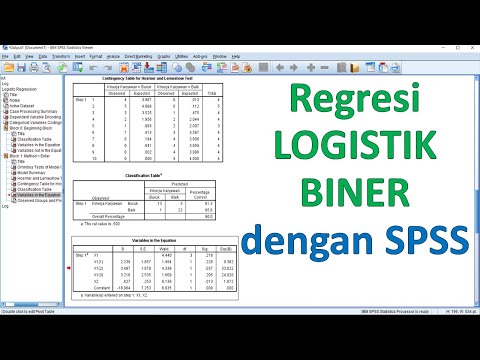 Regresi Logistik BINER dengan SPSS II Lengkap dengan penjelasannya