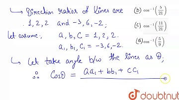 The acute angle between the lines whose direction ratios are 1, 2, 2 and -3, 6, -2 is