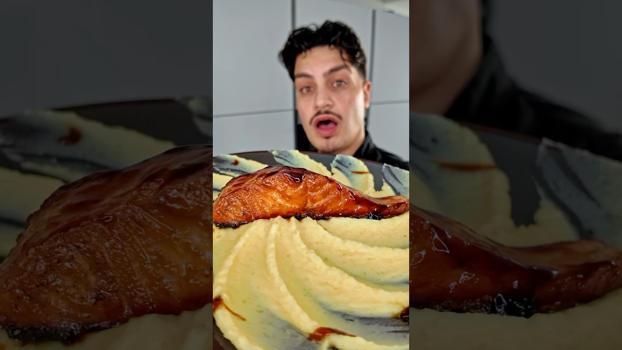 Lachs auf Kartoffelpüree!