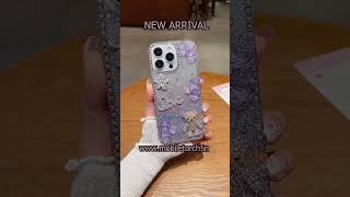 Glitter Paper Diamond Flower Love Bear Transparent TPU (Soft) Phone Case screenshot 5