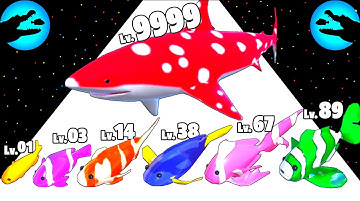 Evolution Merge Fish - Level Up Fish Max Level Gameplay Part 2 (Evolution Merge - Eat and Grow)