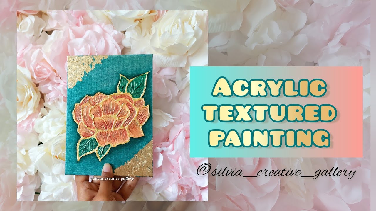 You MUST try this easy textured flower art technique on canvas board ...
