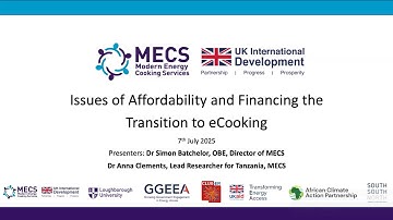 GGEEA Webinar Series:Electricity Access & Clean Cooking | Issues of Affordability & Financing