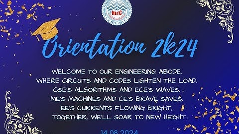 Orientation Day 2024 || Hooghly Engineering & Technology College || 14.08.2024