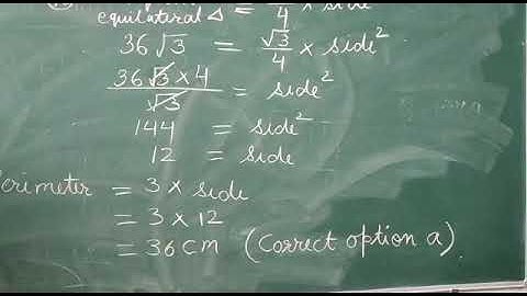 The height of an equilateral triangle is 6 cm. Its area is