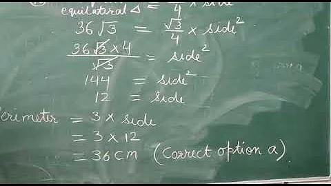 The height of an equilateral triangle is 6 cm. Its area is