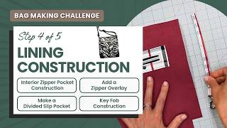 Bag Making Challenge Step 4 🧵 Constructing the Interior Pockets & Lining [The Petra Tutorial]
