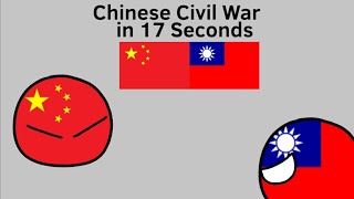 Chinese Civil War in 17 SECONDS | #animation #countryballs #flipaclip #china #taiwan