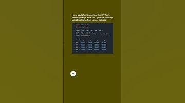 Making heatmap from pandas DataFrame #shorts