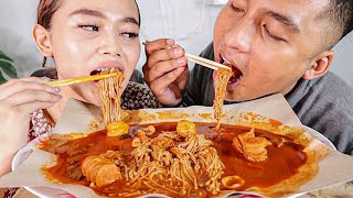 MUKBANG JAMUR ENOKI SUPER PEDAS ALA KOREA