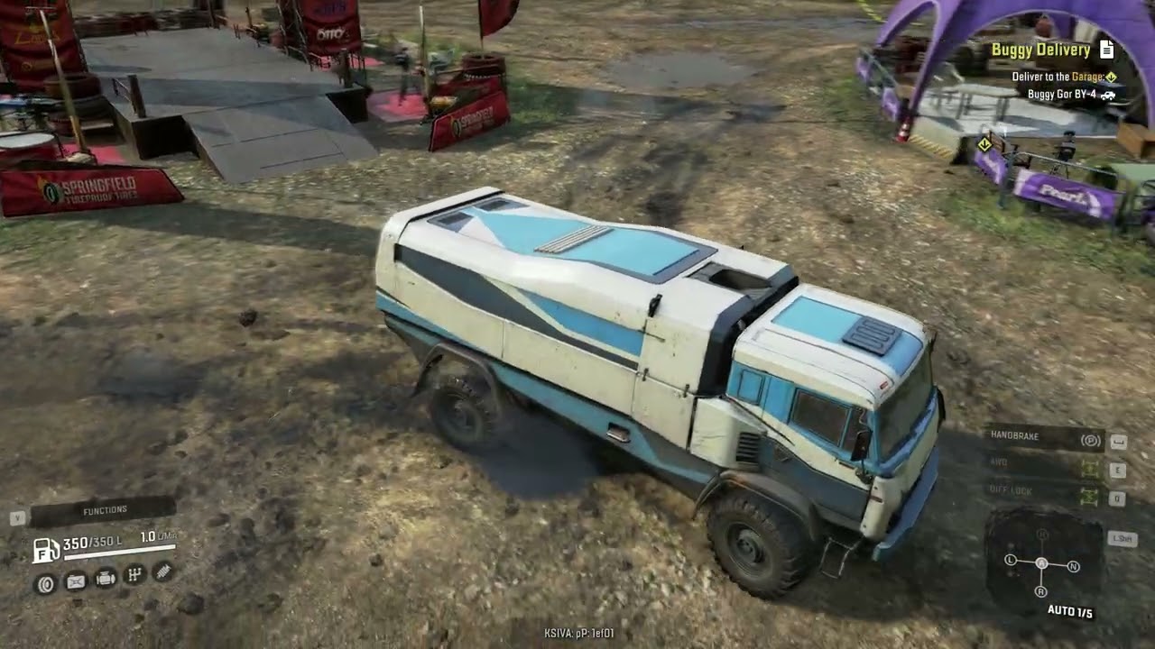 SnowRunner  Mission: Racing Truck DeliveryDeliver to the Garage:Racing Truck Azov 43-191