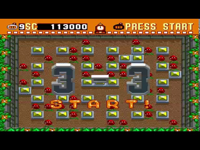 Super Bomberman 4: Normal Game: Level 1-4 to 1-6 