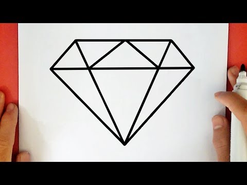 Stap voor stap een diamant tekenen – eenvoudige tutorial