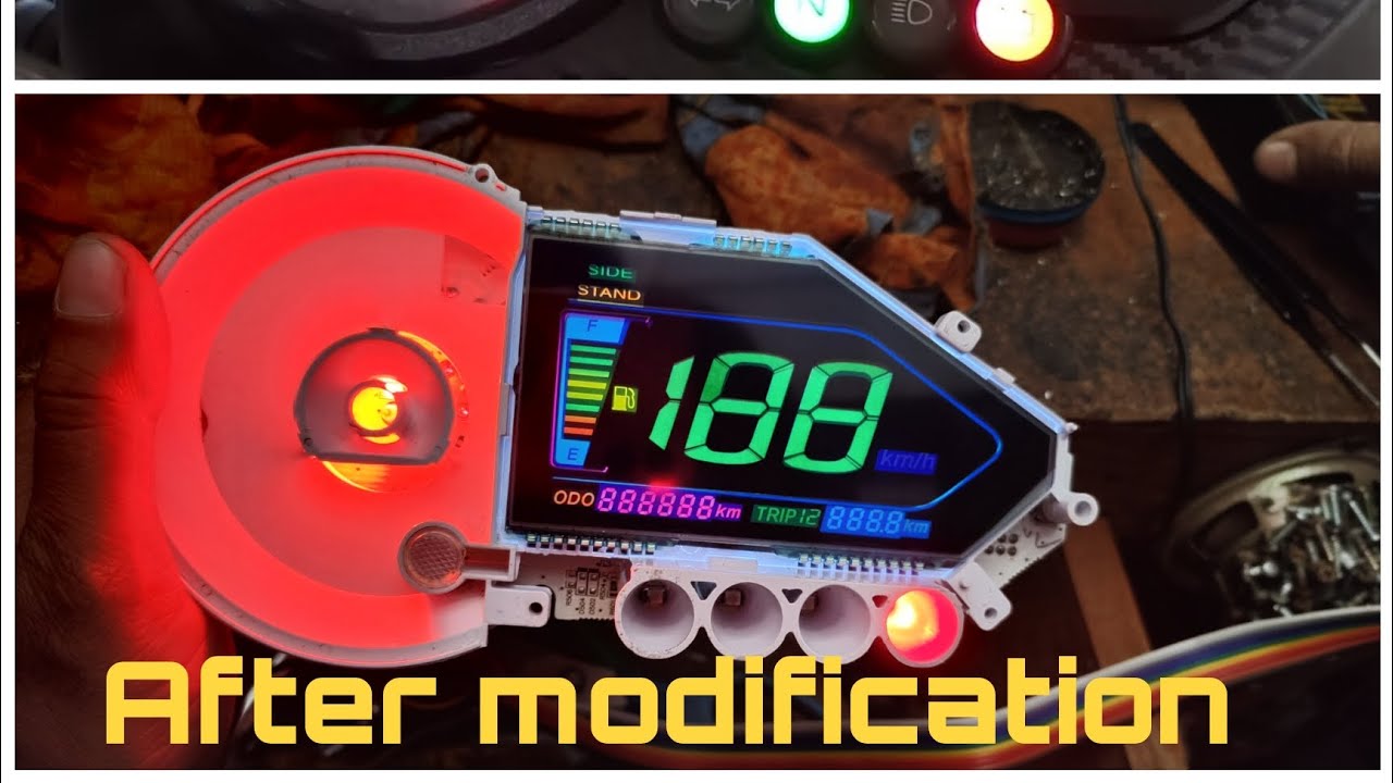 #pulsar150cc_speedometer_modified#bikelover #meter #speedometer #colour ...