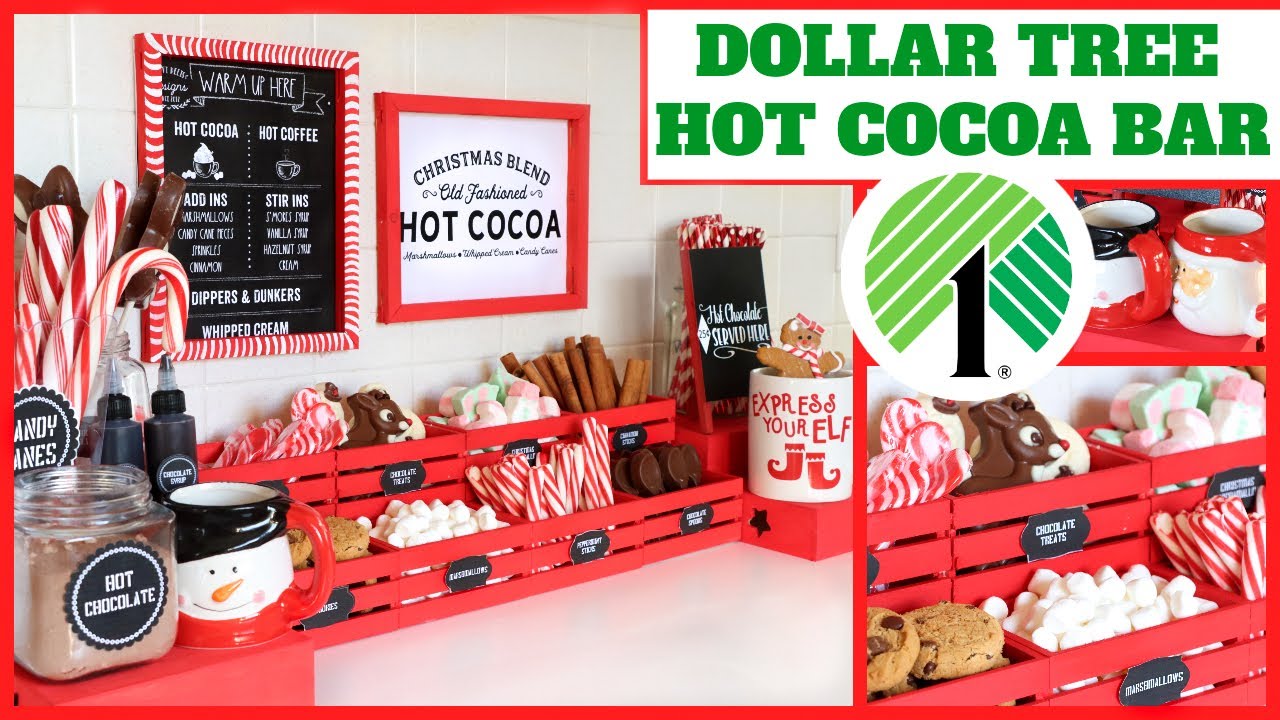 Hot Cocoa Bar Kit Hot Cocoa Bar Banner Christmas Hot Chocolate Bar Supplies