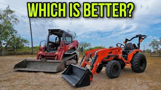 Skid Steer vs Compact Tractor with Loader.  Which is better for you?