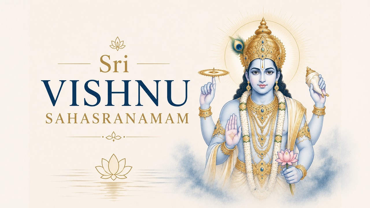 Sri Vishnu Sahasranamam |  Chant for Peace & Prosperity | Lyrical | Art of Living Music