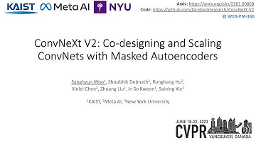ConvNeXt V2: Co-designing and Scaling ConvNets with Masked Autoencoders | CVPR 2023