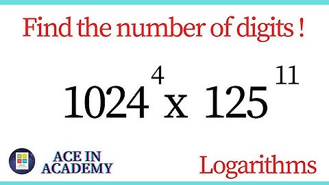 Find the number of digits !