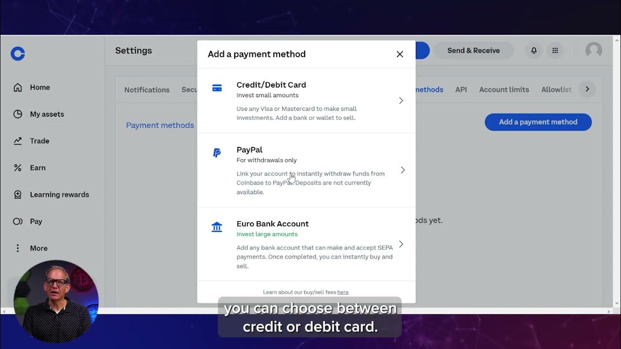 Coinbase - How to add a payment method - YouTube