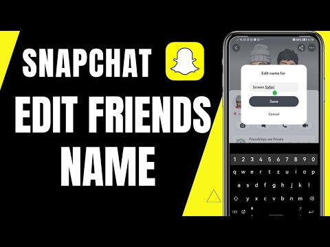 How To Edit Friends Name On Snapchat | iOS & Android 2025 - YouTube