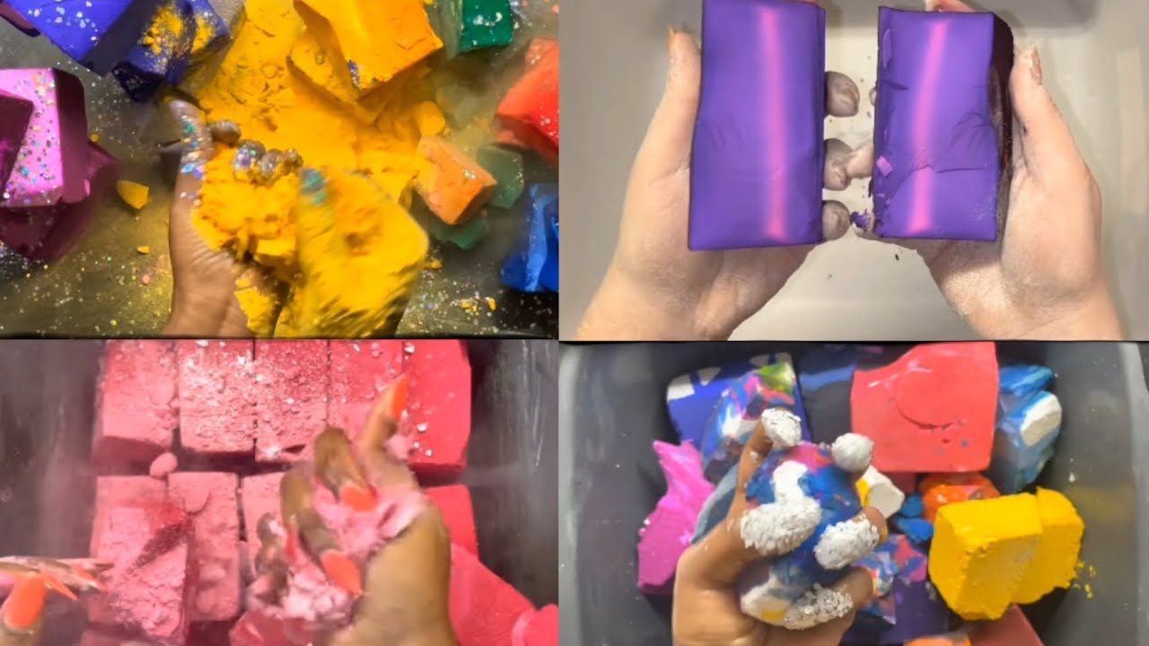SOFT DUSTY DYED BSN GYM CHALK 💐🌪️ || ASMR || SATISFYING - YouTube