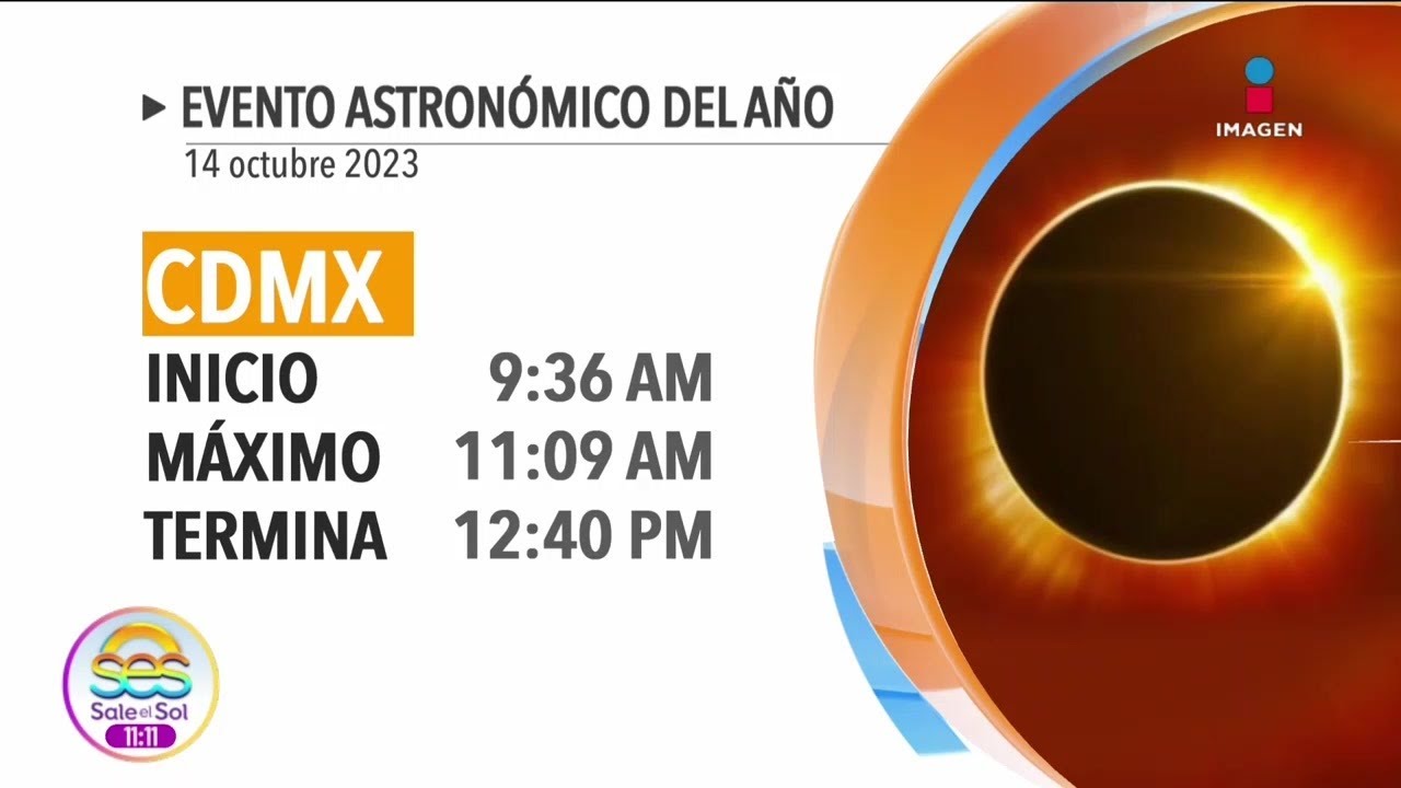 Eclipse solar del 14 de octubre 2023 en México hora y cómo verlo