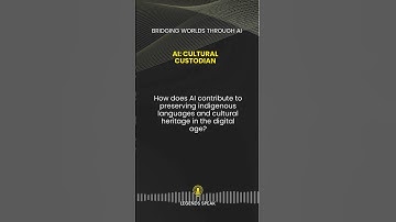 AI Cultural Custodian 🗣️🌍📚 How does AI contribute to preserving indigenous languages and