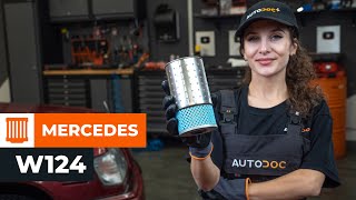 Como substituir a filtro de óleo e óleo do motor no MERCEDES W124 [TUTORIAL DA AUTODOC]