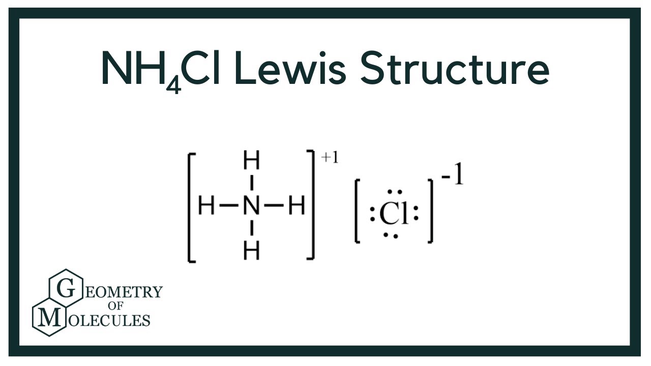 NH4Cl lewis structure: How to draw NH4Cl lewis dot structure - YouTube