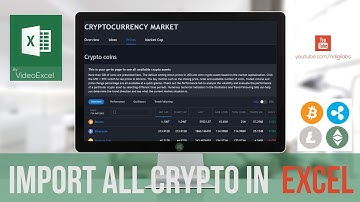 Import ALL Crypto Stock Prices into Excel Office 365