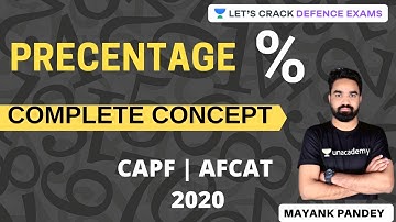 Percentage | Part-2 |100 Days Study Plan for CDS/CAPF 2020 | Mayank Pandey