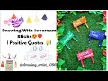 Drawing With Icecream Sticks😍| Positive Thoughts | Icecream Stick Craft | #drawingartist1086 #diy
