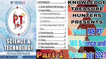 VISION IAS PT 365 SCIENCE AND TECHNOLOGY FOR UPSC PRELIMS 2023||PART 1||BIO TECHNOLOGY