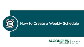 How to Create a Weekly Schedule