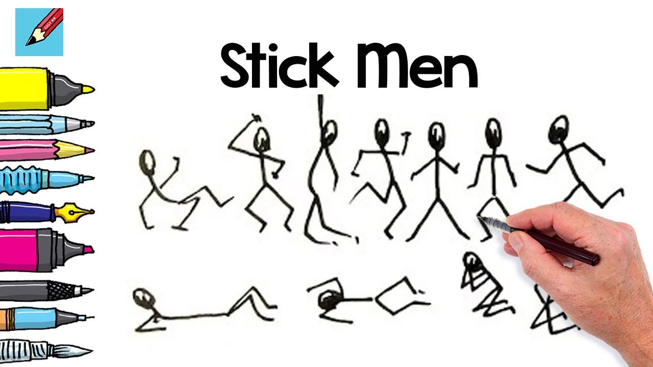 How to draw 18 Stickman Sport Poses Real Easy 