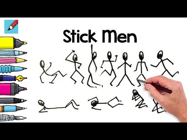 How to draw Stick Men Real Easy - Step by Step - Spoken Instructions 