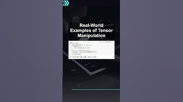 Real-World Examples of Tensor Manipulation #ai #artificialintelligence #machinelearning #aiagent