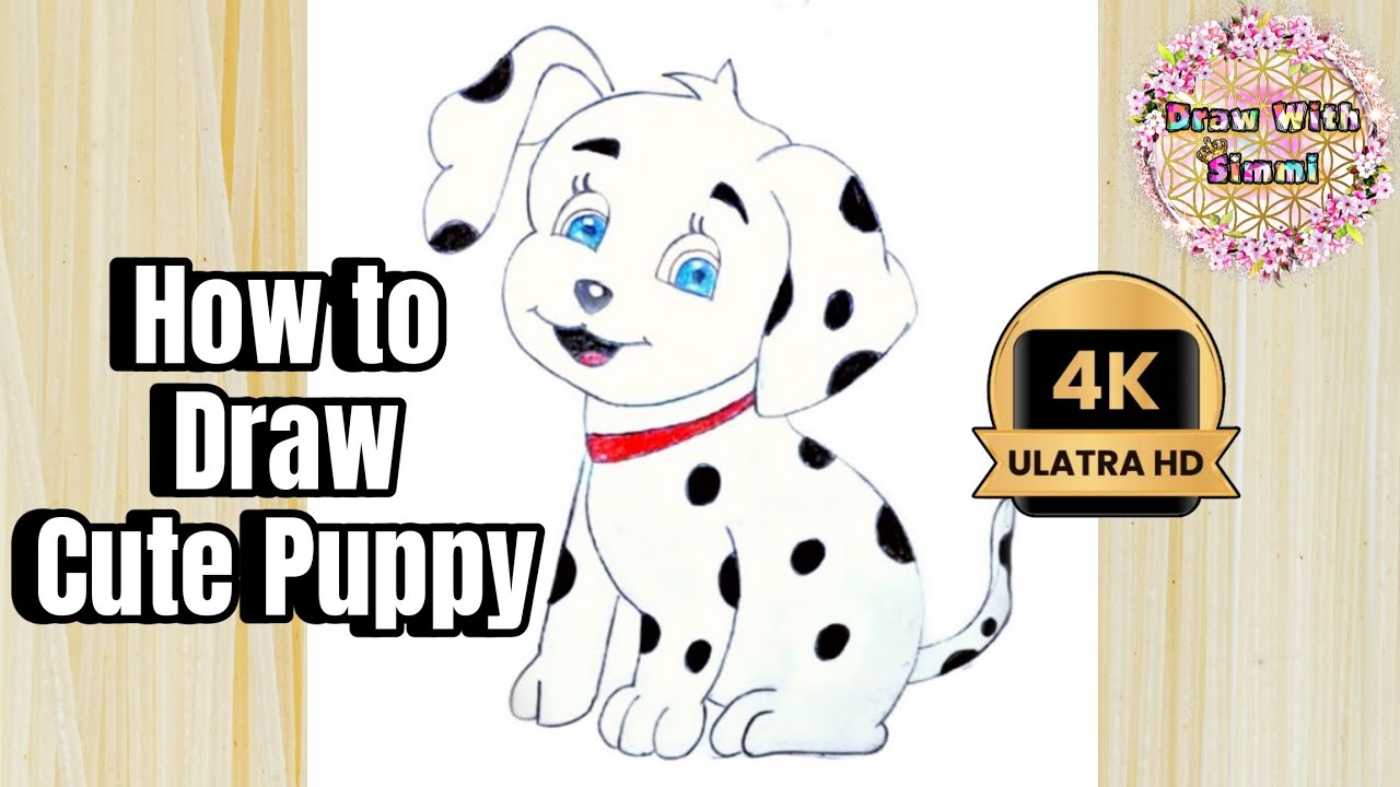 Simran Drawing Cute puppy 🐶 Easy drawing || Draw with Simmi || Chromatic Simmi ...