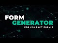 How to Use Form Generator for Contact Form 7 | Contact Form 7 Templates | Easy Form Creation Guide