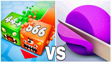 Cube Zone io vs ASMR Slicing - Gameplay Android, iOS (NOOB vs PRO vs HACKER)