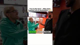 "You're My Son!" - N3on Gets Roasted Live In McDonald's!🥶❤️🔥#n3on #livestream #fypシ #kick #clips